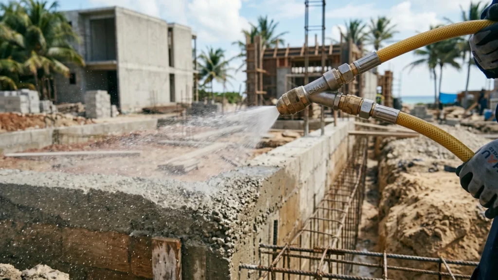 Tratamiento preconstrucción contra termitas en Cancún y Riviera Maya.